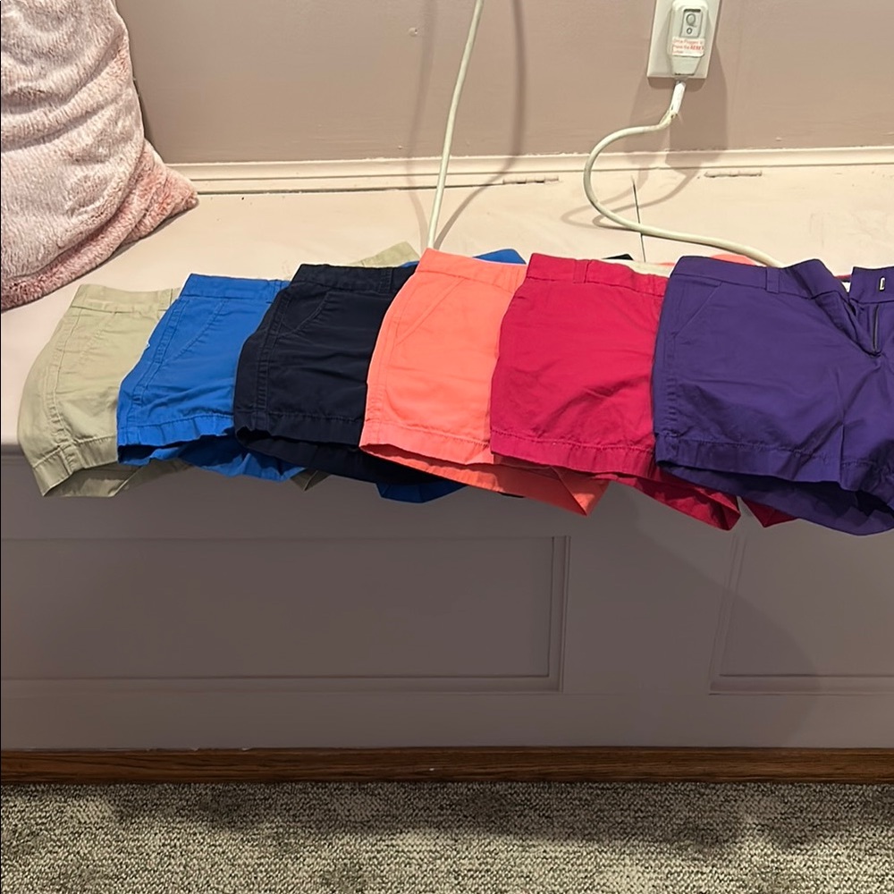 J. Crew Factory Women's Shorts - Purple, Red, Pink, Blue, Black, Tan